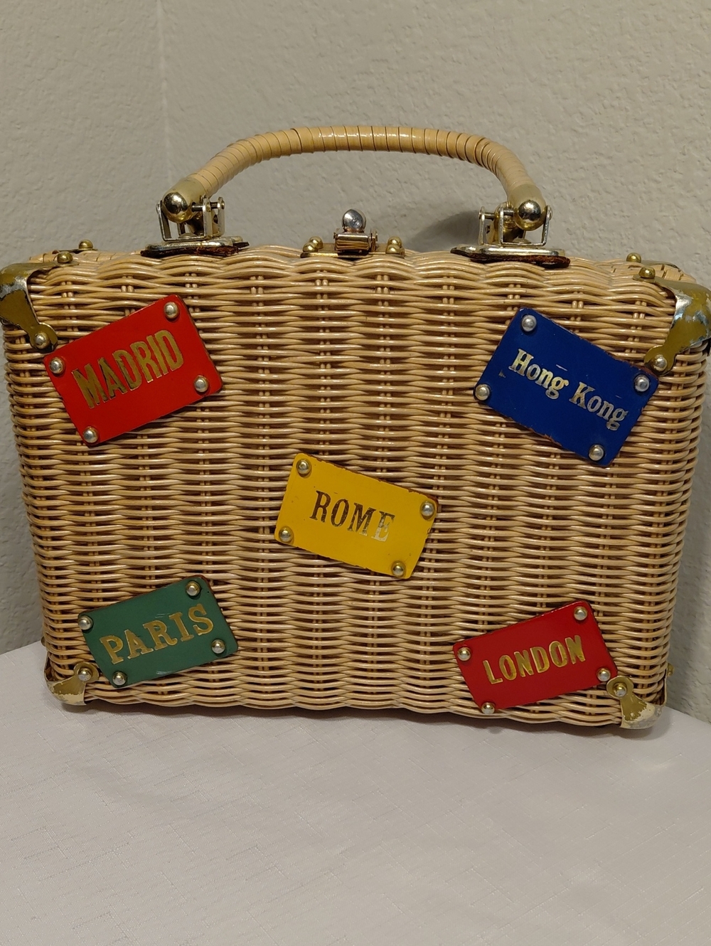 60's Wicker Travel-Style Handbag